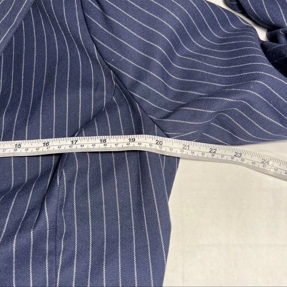 Lane Bryant Belted Blazer Navy Size 14 Classic Suit Coat Jacket Formal Business - Picture 12 of 15